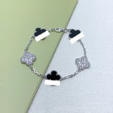 Van cleef burst diamond-set amazon four-leaf clover bracelet drill room shell women light luxury hand jewelry wholesale manufacturers hot