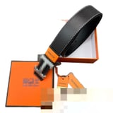 Hermes Cross Border Men's Light Luxury Leather Belt H Buckle Alloy Buckle Lychee Leather Belt All Match Jeans Trousers Leather Belt
