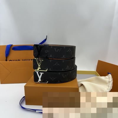 Louis Vuitton Cross-Border Classic V-Button Smooth Buckle Men's Strap Foreign Trade All-Match Casual Pants Belt Spot