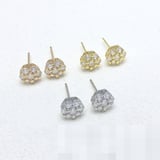 New Zircon Floral Stud Earrings Fashion Minimalist Stud Earrings Factory VAN CLEEF