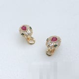 Blue Green Versatile Stud Earrings Cross-border Best Seller VAN CLEEF