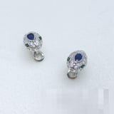 Blue Green Versatile Stud Earrings Cross-border Best Seller VAN CLEEF