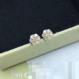 New Zircon Floral Stud Earrings Fashion Minimalist Stud Earrings Factory VAN CLEEF