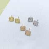 Cross-border Best Seller Floral Stud Earrings Fashion Versatile Minimalist Stud Earrings VAN CLEEF
