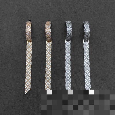 Korean Style Fashion Diamond-Set C Earrings Rhinestone Stud Earrings VAN CLEEF