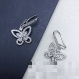 New Diamond-Set Stud Earrings Fashion Minimalist Direct Earrings VAN CLEEF