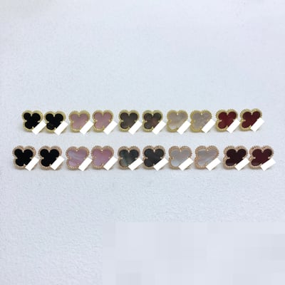 Cross-border Best Seller Stud Earrings Fashion Jewelry In Stock Wholesale Floral VAN CLEEF