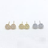 New Zircon Floral Stud Earrings Fashion Minimalist Stud Earrings Factory VAN CLEEF