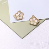 Silver Jewelry Earrings Floral Stud Earrings European Style Best Seller Earrings Gold