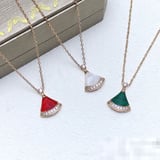 Premium Necklace Choker Necklace White Red Pendant