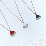 Premium Necklace Choker Necklace White Red Pendant