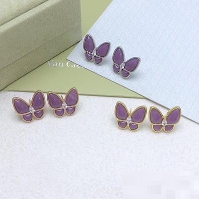 van cleef Purple Stud Earrings Fashion Earrings Jewelry