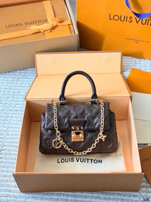 Louis Vuitton Nano Madeleine Milk Yellow Handbag with box