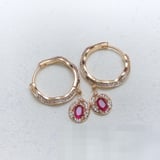 Stud Earrings Pink Earrings Versatile Pink Factory Direct high quality jewelryVAN CLEEF