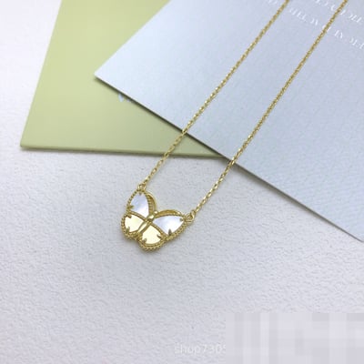 VAN CLEEF New Premium Yellow White Necklace Fashion Minimalist Ladies Jewelry Factory Direct