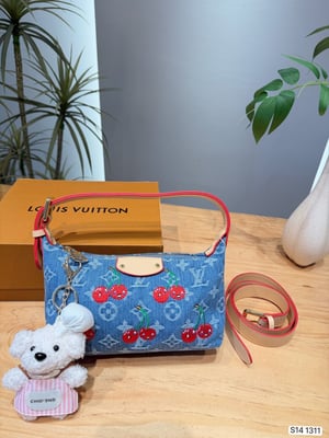 Louis Vuitton Denim Lunch Bag with box