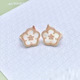 Silver Jewelry Earrings Floral Stud Earrings European Style Best Seller Earrings Gold