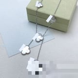 van cleef 5 Floral Necklace Pendant Necklace Versatile high quality jewelryVAN CLEEF