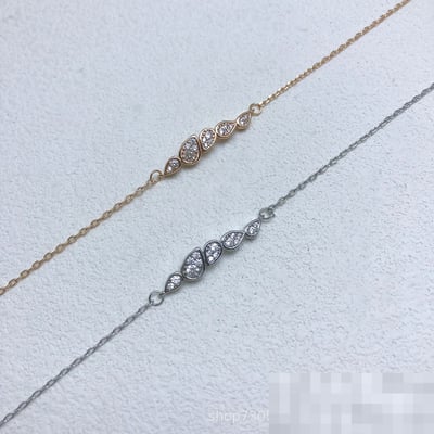 European Style Vintage Diamond-Set Bracelet ins Minimalist Sweet Versatile