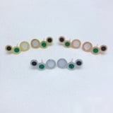 26 New Premium Stud Earrings White Black Earrings