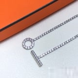Cross-border New Diamond-Set Q Necklace Fashion Versatile Minimalist Wholesale Factory