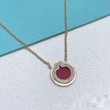 Tiffany Pendant Diamond-Set White Choker Necklace Fashion Pendant