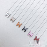 H Necklace Versatile Pendant Choker Necklace