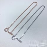 Cross-border New Diamond-Set Q Necklace Fashion Versatile Minimalist Wholesale Factory
