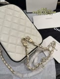 Folding box ChanelChanel 25p mini schoolbag, gold double C screw buckle and chain shoulder strap