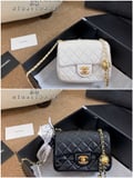 Chanel Rhombus Golden Ball Square Fatty with box