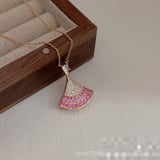 European Style Pink Necklace Versatile Pink Pendant Choker Necklace