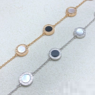 Premium Black & White Bracelet Rose Gold Fashion Versatile Cross-border Wholesale
