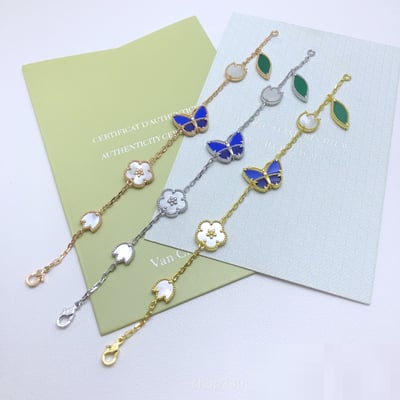 26 New Blue Bracelet LUCKY Floral Bracelet Versatile