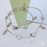 VAN CLEEF 26 15 Floral Necklace Purple Necklace Factory Wholesale Necklace