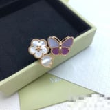 New van cleef Purple Ring lucky Ring White Fashion Versatile Ring Wholesale