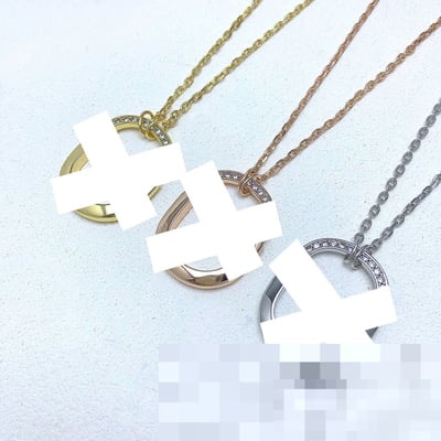 Premium TiffanyU Necklace Fashion Minimalist Diamond-Set Pendant Factory high quality jewelryVAN CLEEF