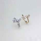 New Floral Diamond-Set Open Floral Ring Fashion Minimalist
