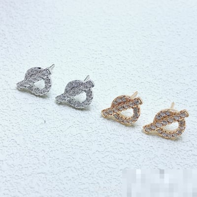 Zircon Stud Earrings Red Earrings Wholesale
