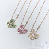 Diamond-Set Necklace Red Choker Necklace Fashion Multicolor Pendant
