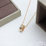 New coco Diamond-Set Gold Necklace Chanel Rose Gold Choker Necklace Pendant
