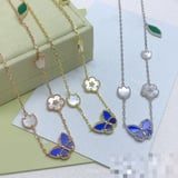 Premium Floral luck Necklace Rose Gold Floral Necklace Factory Direct Wholesale