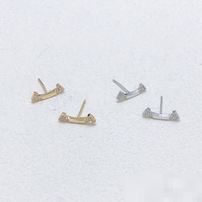 Minimalist Diamond-Set Stud Earrings New Fashion Versatile Earrings