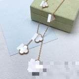 van cleef 5 Floral Necklace Pendant Necklace Versatile high quality jewelryVAN CLEEF