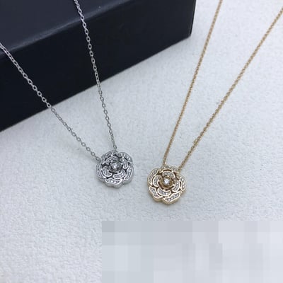 Chanel Floral Necklace Pendant Fashion Choker Necklace Set Factory Direct high quality jewelryVAN CLEEF