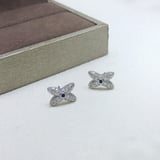 26 New Blue x Stud Earrings X Pearl Earrings Jewelry