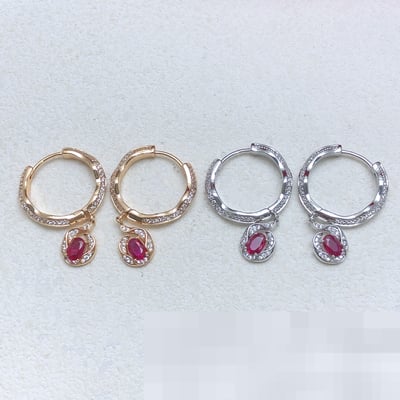 Stud Earrings Pink Earrings Versatile Pink Factory Direct high quality jewelryVAN CLEEF