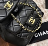 Chanel duma sheepskin backpack with box