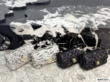 Chanel Floral sequins bag with box
