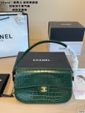 CHANEL Black Cowhide+Gold C +Gold WITH BOX