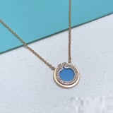 Tiffany Pendant Diamond-Set White Choker Necklace Fashion Pendant